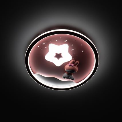 Brilagi - LED димируемо детско таванно осветително тяло BUNNY LED/83W/230V 3000-6000K Ø 49 см + дистанционно управление