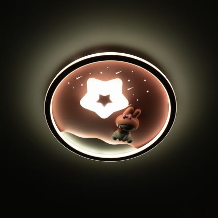 Brilagi - LED димируемо детско таванно осветително тяло BUNNY LED/83W/230V 3000-6000K Ø 49 см + дистанционно управление