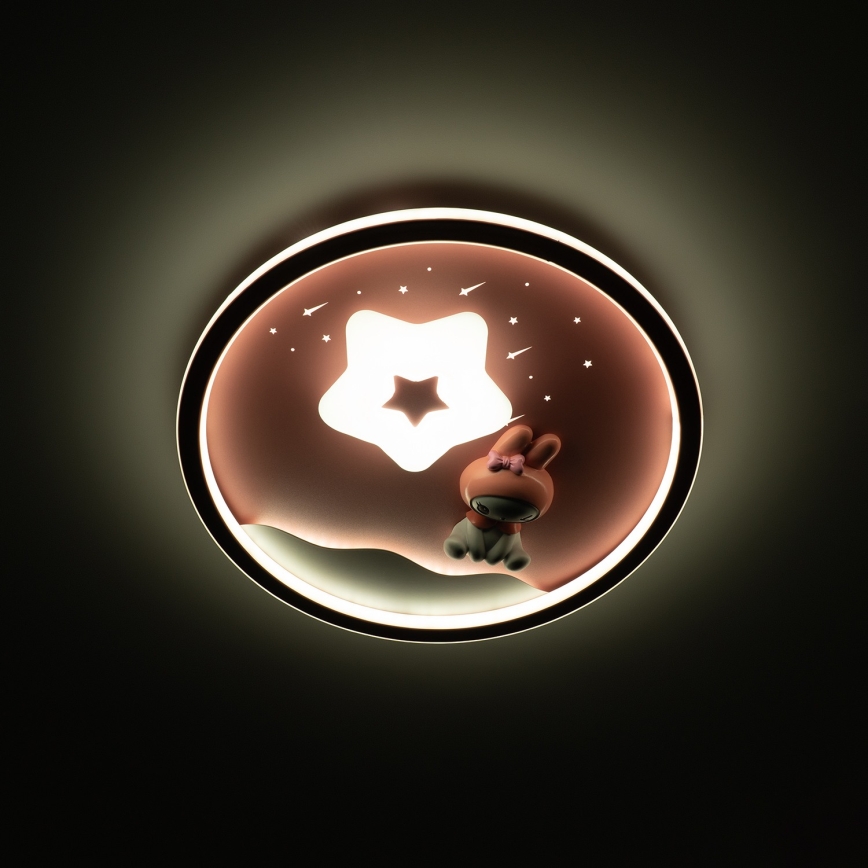 Brilagi - LED димируемо детско таванно осветително тяло BUNNY LED/83W/230V 3000-6000K Ø 49 см + дистанционно управление