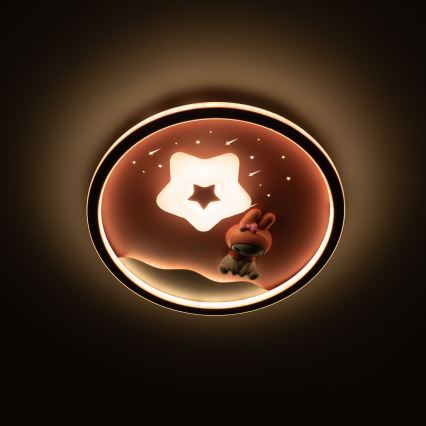 Brilagi - LED димируемо детско таванно осветително тяло BUNNY LED/83W/230V 3000-6000K Ø 49 см + дистанционно управление