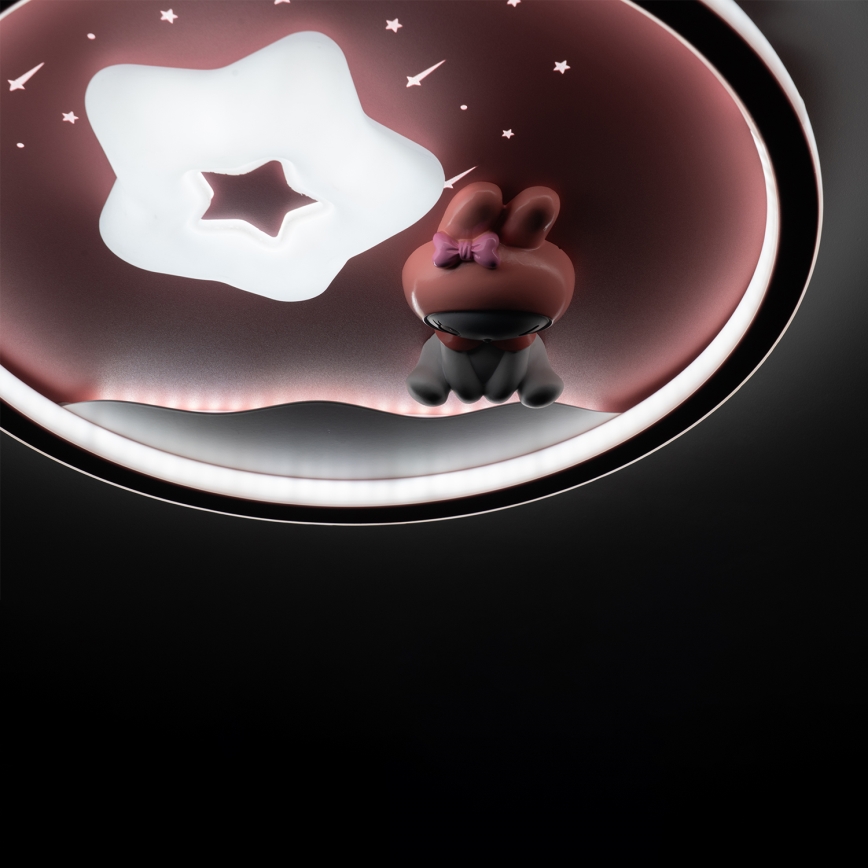 Brilagi - LED димируемо детско таванно осветително тяло BUNNY LED/83W/230V 3000-6000K Ø 49 см + дистанционно управление