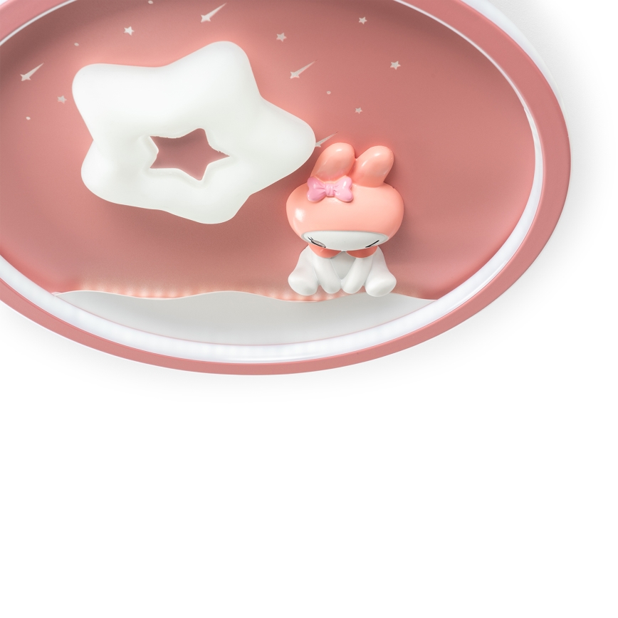 Brilagi - LED димируемо детско таванно осветително тяло BUNNY LED/83W/230V 3000-6000K Ø 49 см + дистанционно управление