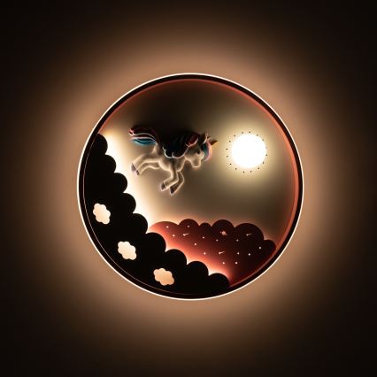 Brilagi - Димируемо LED детско таванно осветително тяло UNICORN LED/68W/230V 3000-6000K, диаметър 49 см + дистанционно управление