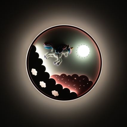 Brilagi - Димируемо LED детско таванно осветително тяло UNICORN LED/68W/230V 3000-6000K, диаметър 49 см + дистанционно управление