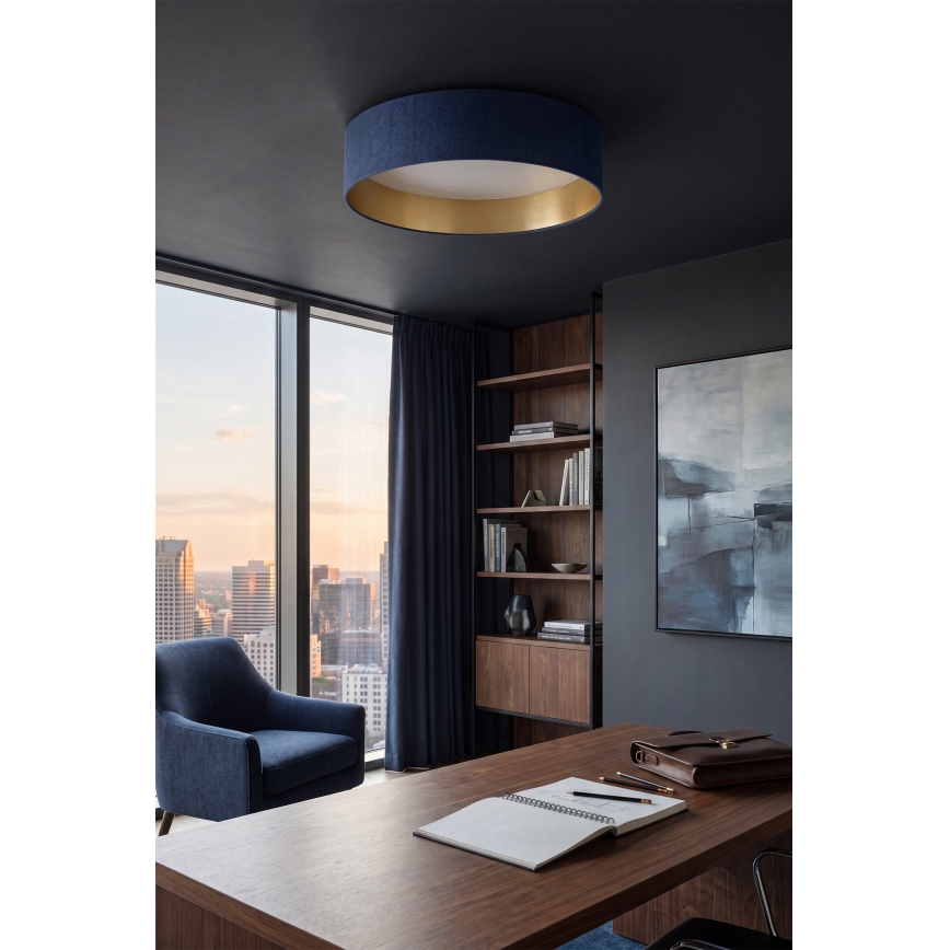 Brilagi - Димируемо LED таванно осветително тяло VELVET SMARTIX STARS LED/36W/230V 3000-6000K Ø 55 см синьо/златно Wi-Fi Tuya Beacon + дистанционно управление