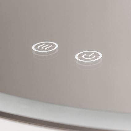 Brilagi - LED димируемо огледало за баня с подгряване и подсветка ALU PRO LED/18W/230V Ø 60 cm 3000/4000/6500K IP44 лъскав хром CRI 90