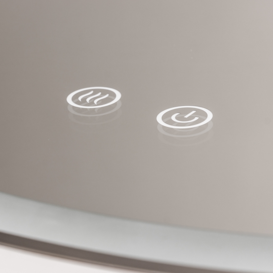 Brilagi - LED димируемо огледало за баня с подгряване и подсветка ALU PRO LED/18W/230V Ø 60 cm 3000/4000/6500K IP44 лъскав хром CRI 90