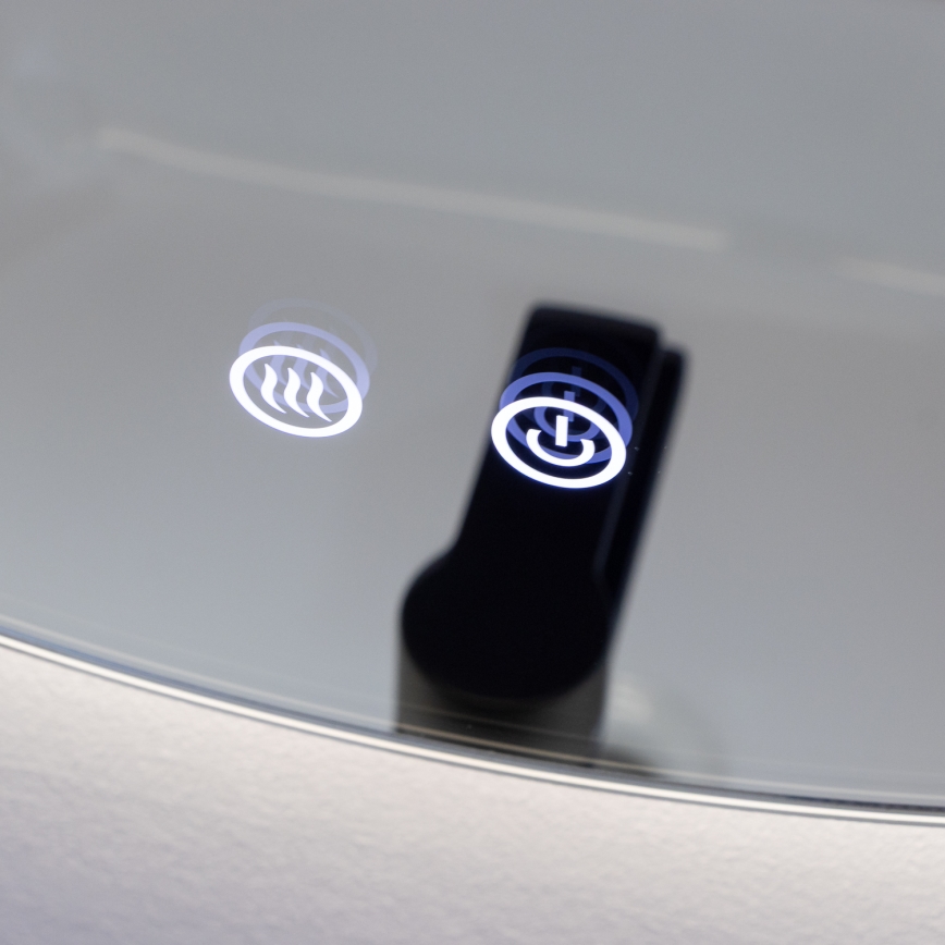 Brilagi - LED подгряващо огледало за баня DEMI ECO LED/12W/230V Ø 60 см IP44 CRI 90 с регулируема яркост + CCT