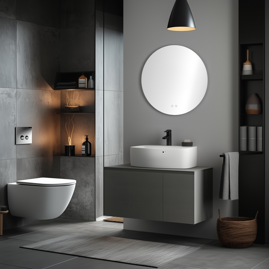 Brilagi - LED огледало за баня с подгряване DEMI PRO LED/20W/230V диаметър 60 см IP44 CRI 90 димируемо + CCT