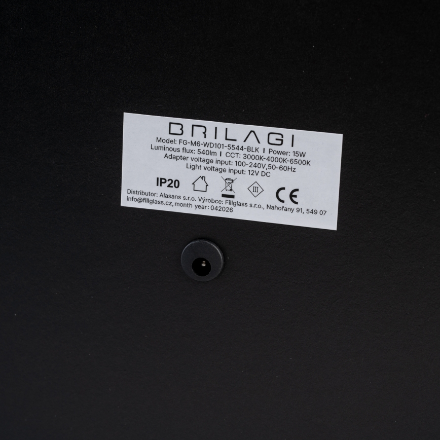 BRILAGI - Димируемо LED огледало за грим CALIFORNIA LED/22W/230V 3000/4000/6500K 58x43 cm черно