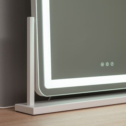 BRILAGI - LED огледало за грим с регулируема яркост CALIFORNIA LED/25W/230V 3000/4000/6500K 55x44 cm бяло