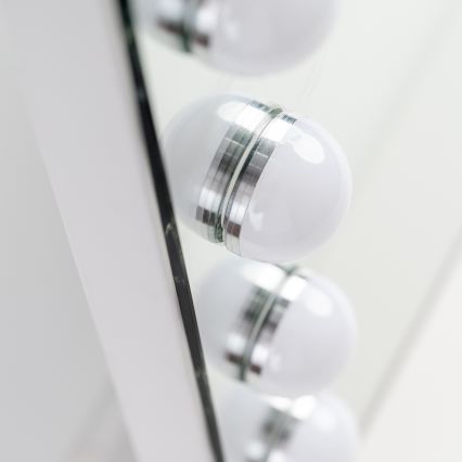 BRILAGI - димируемо LED огледало за грим HOLLYWOOD LED/15W/230V CCT + 2x USB 60x50 cm бяло