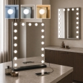 BRILAGI - LED димируемо огледало за грим HOLLYWOOD LED/15W/230V CCT + 2x USB 55x77 cm черно