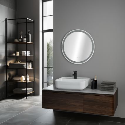 Brilagi - LED подгряващо огледало за баня AVA ECO LED/11,5W/230V Ø 60 см IP44 CRI 90 димируемо + CCT