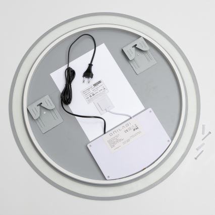 Brilagi - LED подгряващо огледало за баня AVA ECO LED/11,5W/230V Ø 60 см IP44 CRI 90 димируемо + CCT