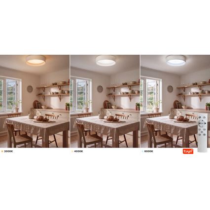 Brilagi - LED димируема таванна лампа VELVET SMARTIX STARS LED/24W/230V 3000-6000K Ø 45 cm бяла Wi-Fi Tuya Beacon + дистанционно управление