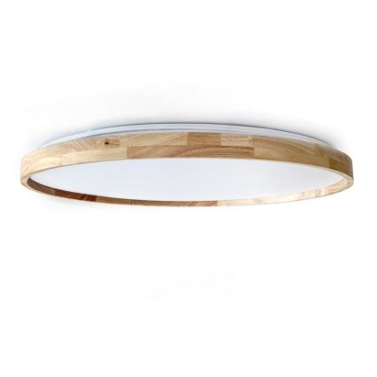 Brilagi - Димируема LED таванна лампа ALSON LED/72W/230V 3000-6500K, дъб, Ø 78 см + дистанционно управление