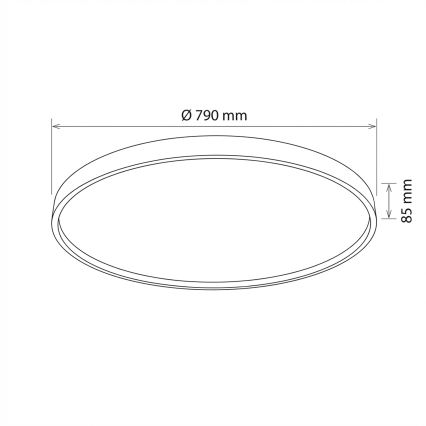 Brilagi - Димируема LED таванна лампа ALSON LED/72W/230V 3000-6500K, дъб, Ø 78 см + дистанционно управление