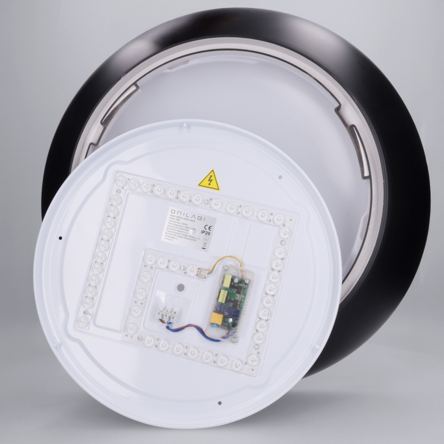 Brilagi - Димируемо LED таванно осветително тяло ALVA LED/48W/230V 3000-6500K Ø 51 см черно + дистанционно управление