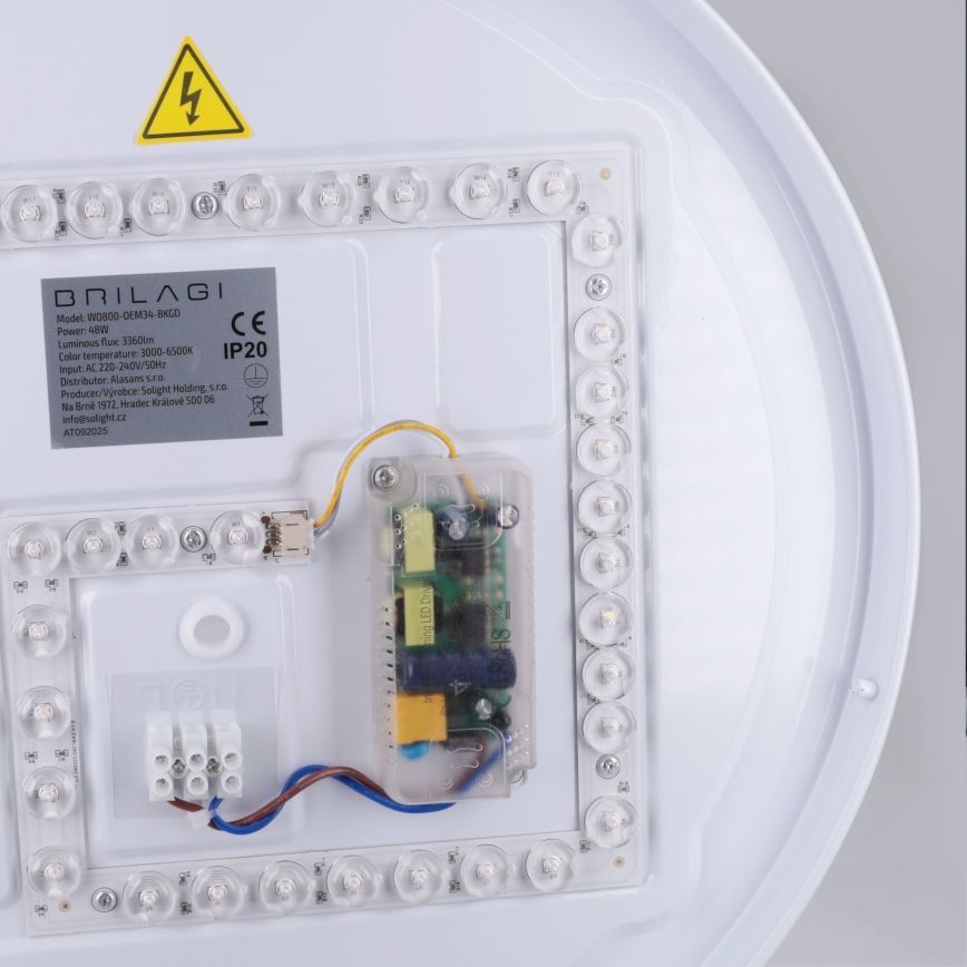 Brilagi - Димируемо LED таванно осветително тяло ALVA LED/48W/230V 3000-6500K Ø 51 см черно + дистанционно управление