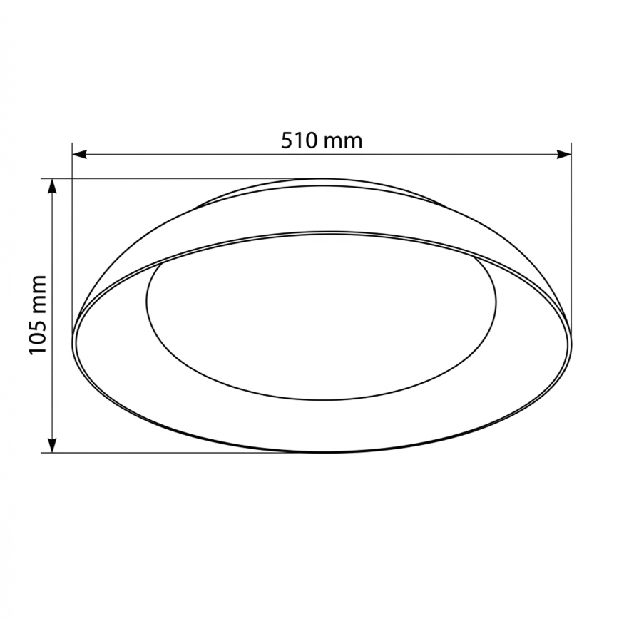 Brilagi - Димируемо LED таванно осветително тяло ALVA LED/48W/230V 3000-6500K Ø 51 см черно + дистанционно управление