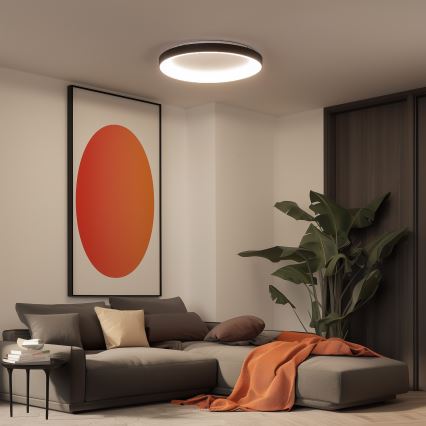 Brilagi - Димируемо LED таванно осветително тяло FALCON II LED/108W/230V 3000-6500K пр. 80 см черно + дистанционно управление