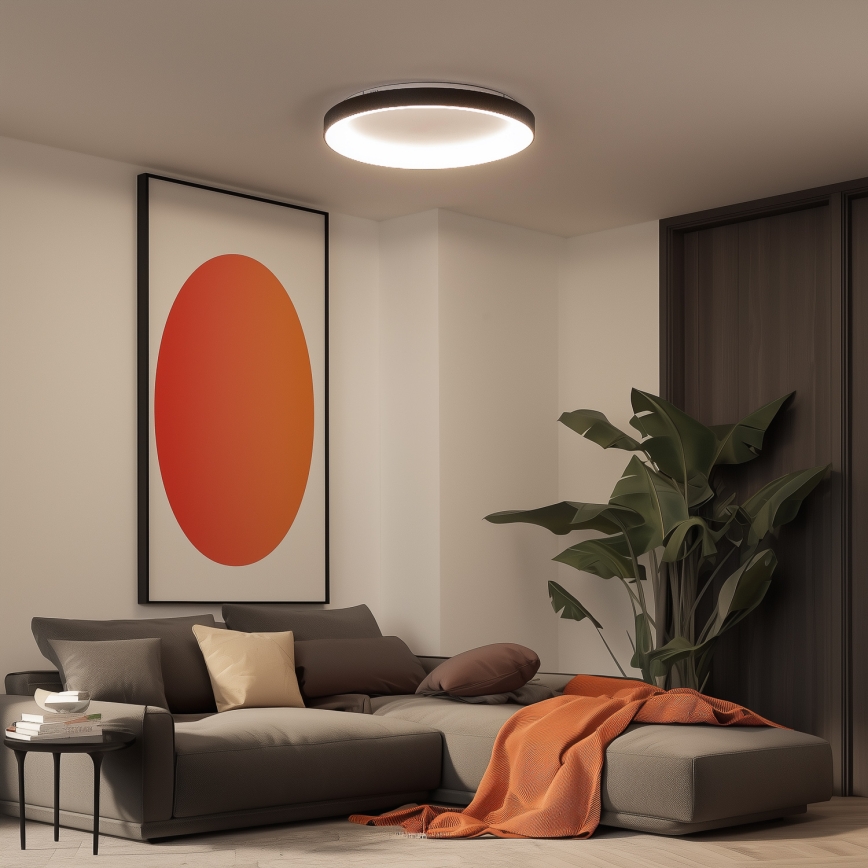 Brilagi - Димируемо LED таванно осветително тяло FALCON II LED/108W/230V 3000-6500K пр. 80 см черно + дистанционно управление