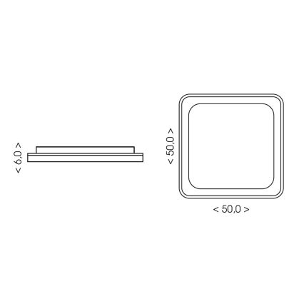 BRILAGI - LED димируемо таванно осветително тяло FALCON SLIM LED/50W/230V 3000-6500K 50x50 cm бежово + с дистанционно управление