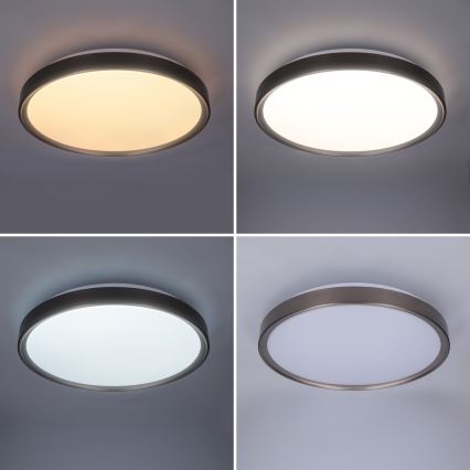 Brilagi - Димируемо LED таванно осветително тяло FANCIA LED/48W/230V 3000-6500K Ø39 см сребристо + дистанционно управление