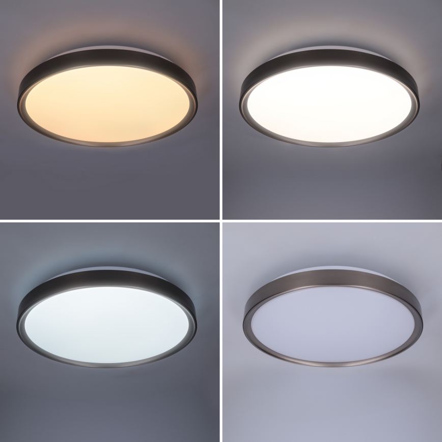 Brilagi - Димируемо LED таванно осветително тяло FANCIA LED/48W/230V 3000-6500K Ø39 см сребристо + дистанционно управление