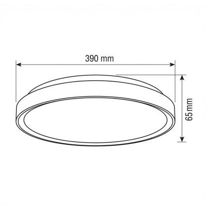 Brilagi - Димируемо LED таванно осветително тяло FANCIA LED/48W/230V 3000–6500K Ø 39 см, антрацит + дистанционно управление