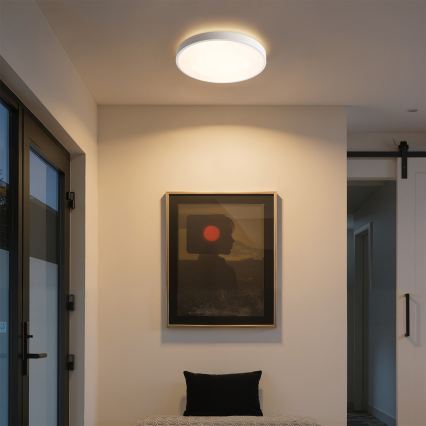 Brilagi - LED Димируемо таванно осветително тяло GLASS POOL DOUBLE LED/48W/230V 3000-6000K 40 cm бяло + дистанционно управление