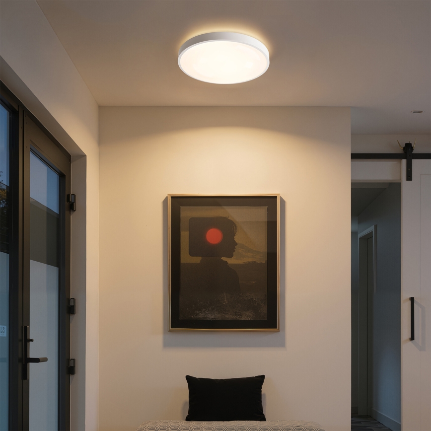 Brilagi - LED Димируемо таванно осветително тяло GLASS POOL DOUBLE LED/48W/230V 3000-6000K 40 cm бяло + дистанционно управление