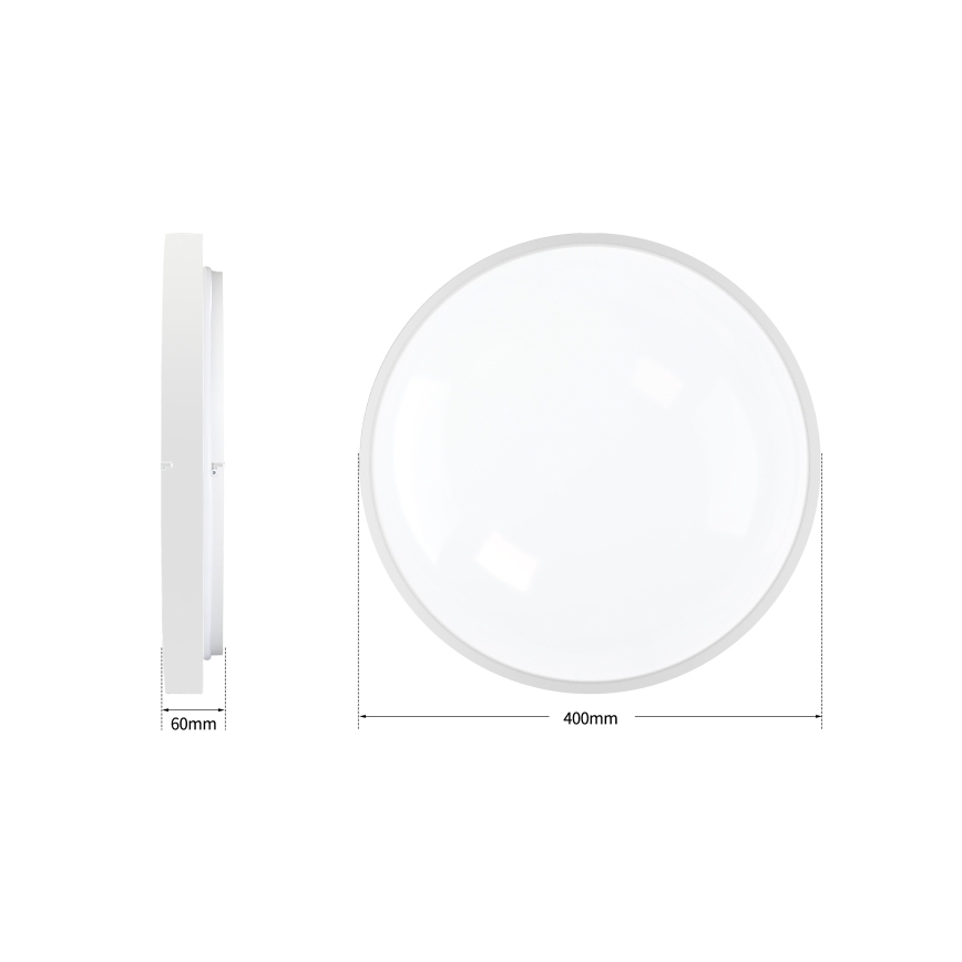 Brilagi - LED Димируемо таванно осветително тяло GLASS POOL DOUBLE LED/48W/230V 3000-6000K 40 cm бяло + дистанционно управление