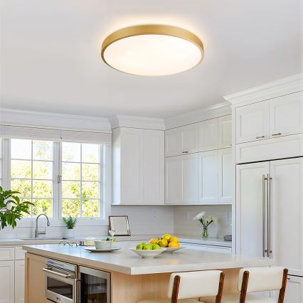 Brilagi - LED димируемо таванно осветително тяло GLASS POOL DOUBLE LED/60W/230V 3000-6000K 50 см златисто + дистанционно управление