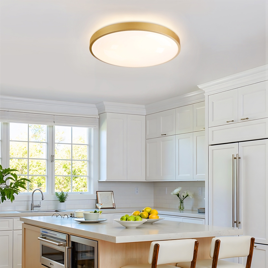 Brilagi - LED димируемо таванно осветително тяло GLASS POOL DOUBLE LED/60W/230V 3000-6000K 50 см златисто + дистанционно управление