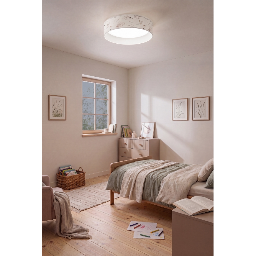 Brilagi - димируема LED таванна лампа VELVET SMARTIX STARS LED/36W/230V 3000-6000K Ø55 см бял/с мотив цветя Wi-Fi Tuya Beacon + дистанционно управление