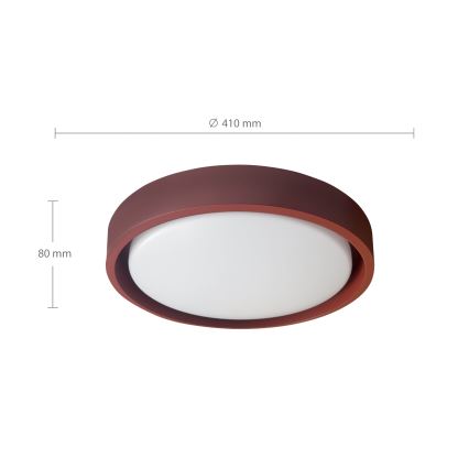 Brilagi - Димируемо LED таванно осветително тяло MATTEO LED/48W/230V 3000-6500K Ø 41 см червено + дистанционно управление