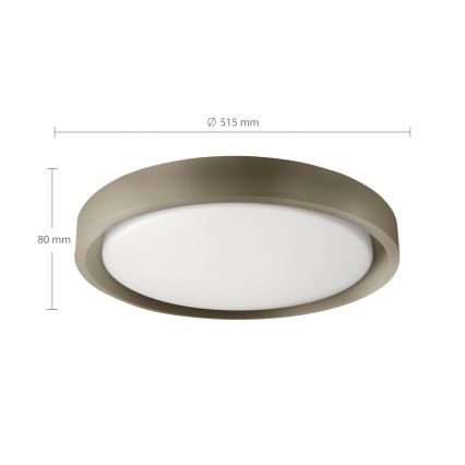 Brilagi - LED димируемо таванно осветително тяло MATTEO LED/60W/230V 3000-6500K диаметър 51,5 см таупе + с дистанционно управление