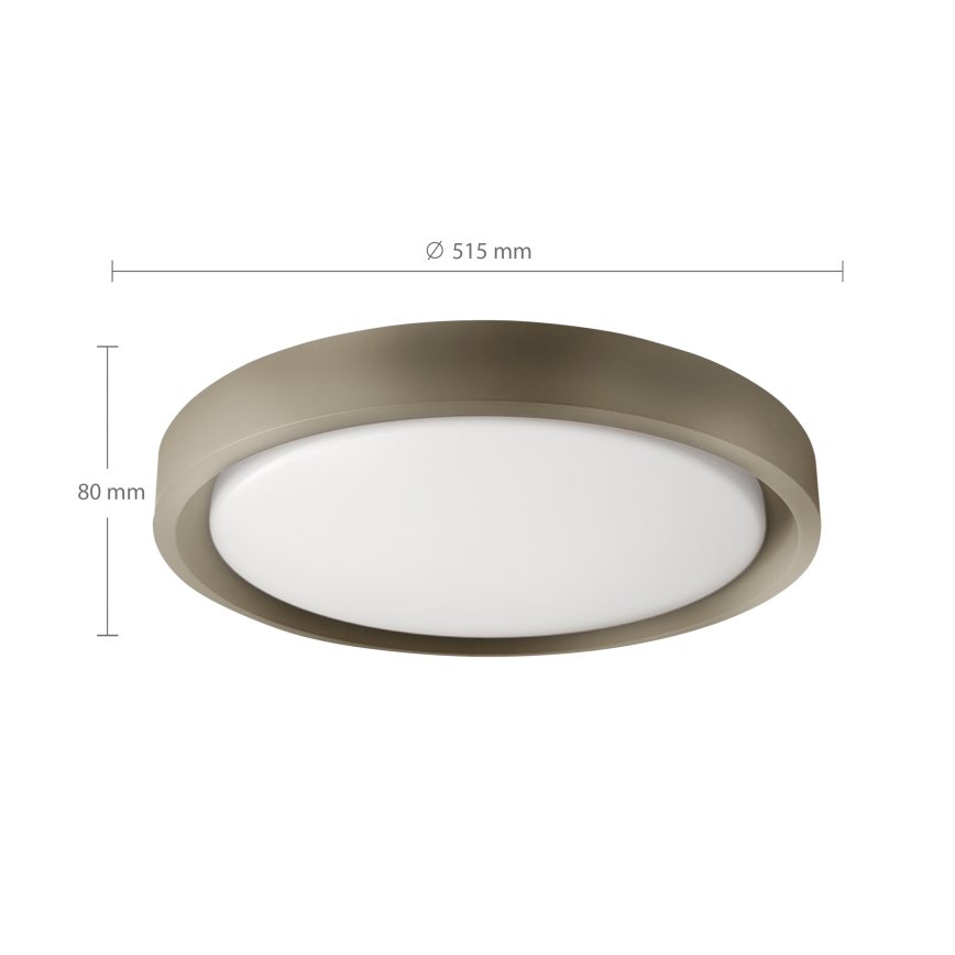 Brilagi - LED димируемо таванно осветително тяло MATTEO LED/60W/230V 3000-6500K диаметър 51,5 см таупе + с дистанционно управление