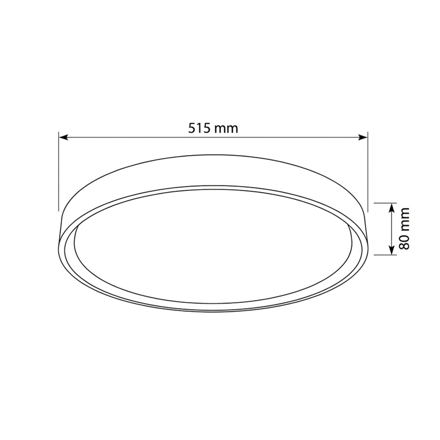Brilagi - Димируемо LED таванно осветително тяло MATTEO LED/60W/230V 3000-6500K диам. 51,5 см черно + дистанционно управление