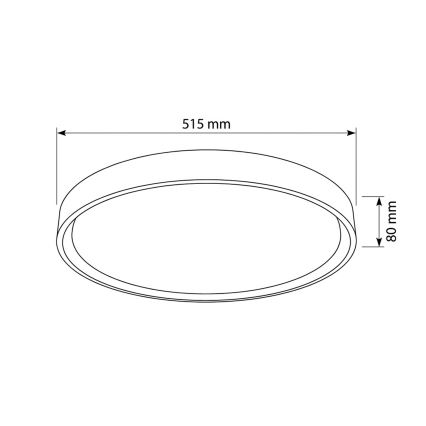 Brilagi - Димируемо LED таванно осветително тяло MATTEO LED/60W/230V 3000-6500K диам. 51,5 см черно + дистанционно управление