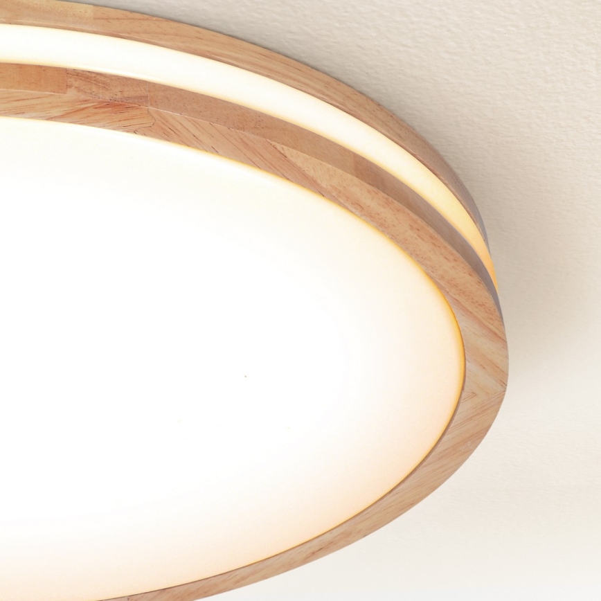 Brilagi - Димируемо LED таванно осветително тяло MOLINA LED/72W/230V 3000-6500K дъб пр. 78 см + дистанционно управление