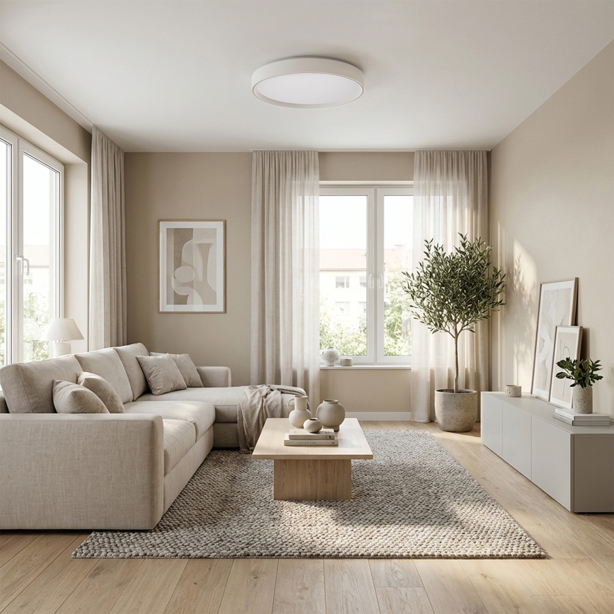 Brilagi - LED димируемо таванно осветително тяло NANCI LED/60W/230V 3000-6500K Ø 49 cm бяло + дистанционно управление