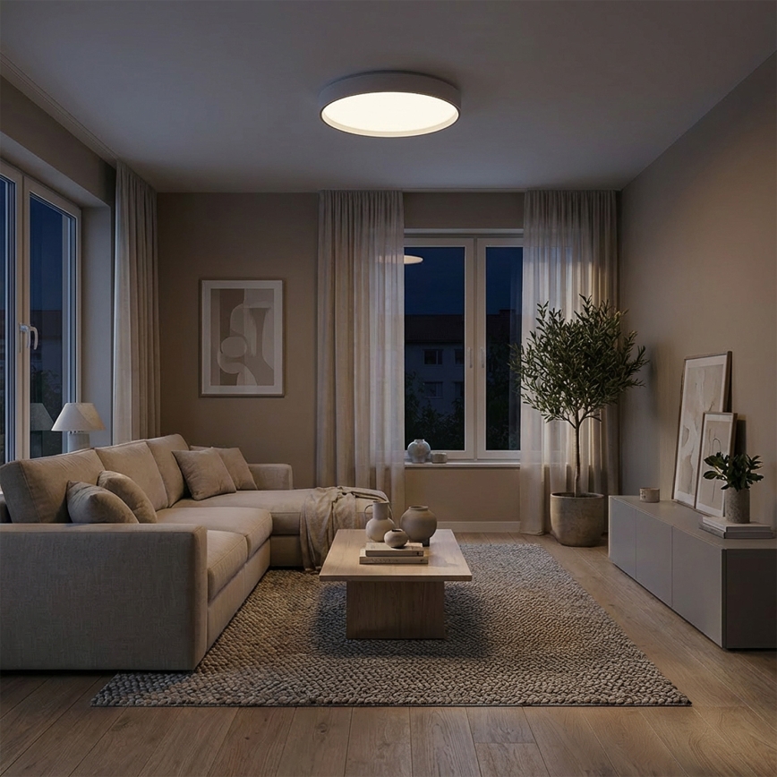 Brilagi - LED димируемо таванно осветително тяло NANCI LED/60W/230V 3000-6500K Ø 49 cm бяло + дистанционно управление