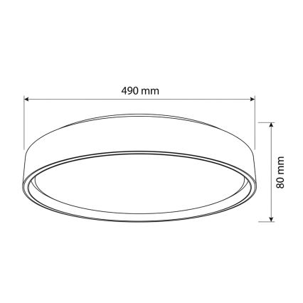 Brilagi - LED димируемо таванно осветително тяло NANCI LED/60W/230V 3000-6500K Ø 49 cm бяло + дистанционно управление