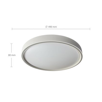 Brilagi - LED димируемо таванно осветително тяло NANCI LED/60W/230V 3000-6500K диам. 49 см сребристо + дистанционно управление