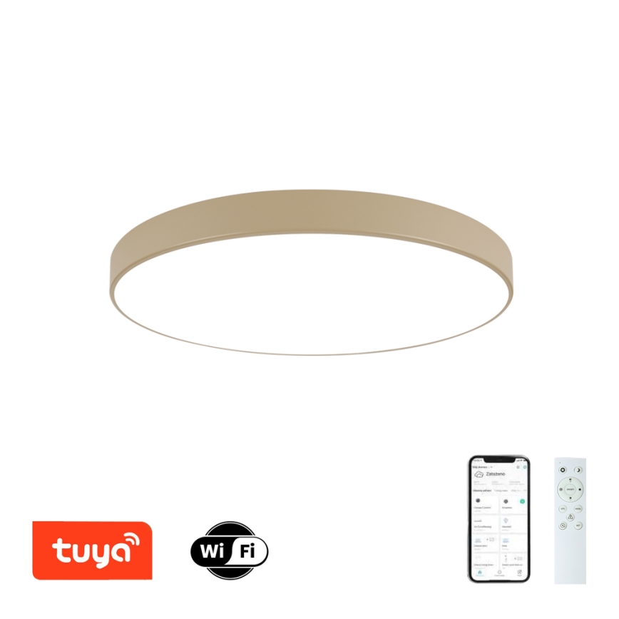 Brilagi - Димируемо LED таванно осветително тяло POOL SMART LED/100W/230V 3000-6000K 80 cm бежово Wi-Fi Tuya + дистанционно управление