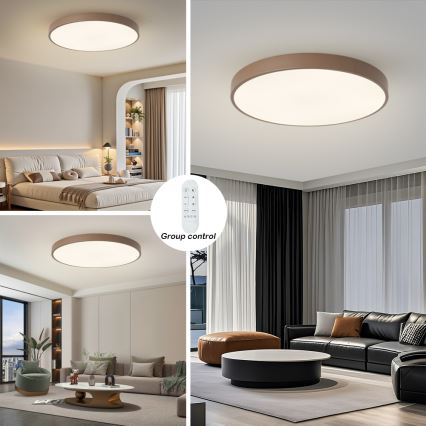 Brilagi - димируемо LED осветително тяло POOL SMART LED/100W/230V Ø 80 см Wi-Fi Tuya + дистанционно управление кафяво