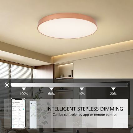 BRILAGI - димируемо таванно LED осветително тяло POOL SMART LED/100W/230V 3000-6000K pr. 80 cm Wi-Fi Tuya в меден цвят + дистанционно управление